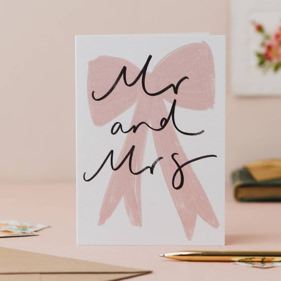 Oh Squirrel Stationery & Cards | Mr and Mrs Wedding Card | Katie Wagstaff | London