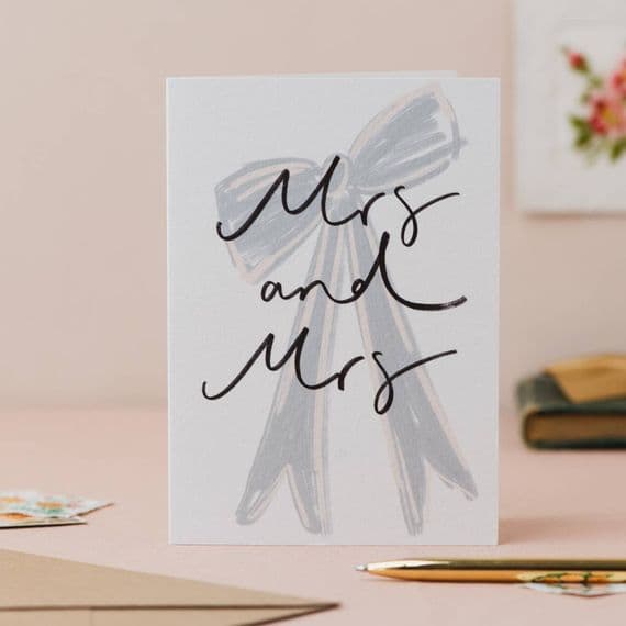 Oh Squirrel Stationery & Cards | Mrs and Mrs Gay Wedding Card | Katie Wagstaff | London