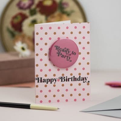 Oh Squirrel | Ready to Party Birthday Badge Card
