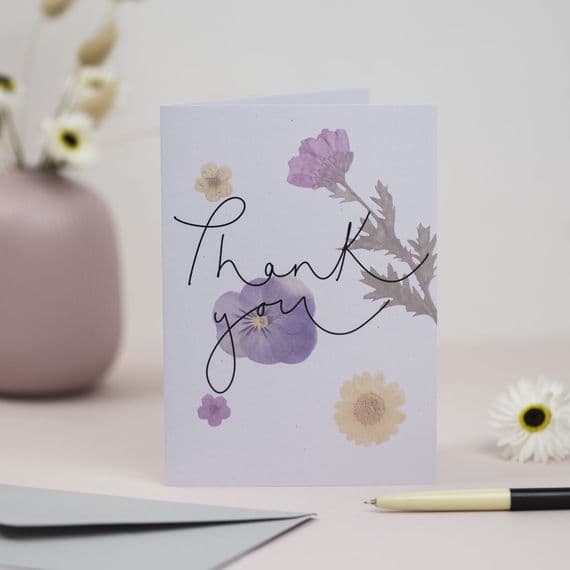 Oh Squirrel Stationery & Cards | Thank You Hand Lettered Card | Katie Wagstaff | London
