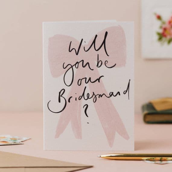 Oh Squirrel Stationery & Cards | Bridesmaid Wedding Card | Katie Wagstaff | London