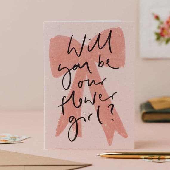 Oh Squirrel Stationery & Cards | Flower Girl Wedding Card | Katie Wagstaff | London