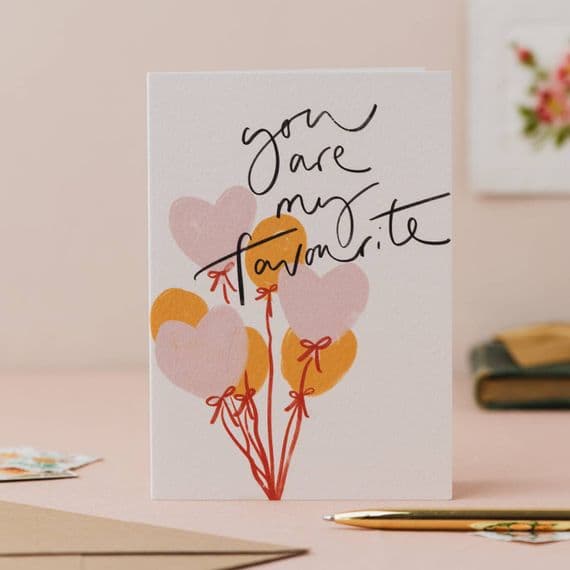 Oh Squirrel Stationery & Cards | You Are My Favourite Valentine's Day Card | Katie Wagstaff | London