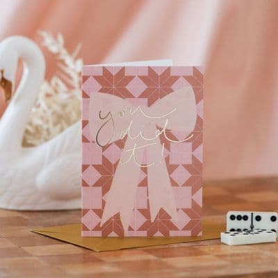 Oh Squirrel | You Did It Bow Card