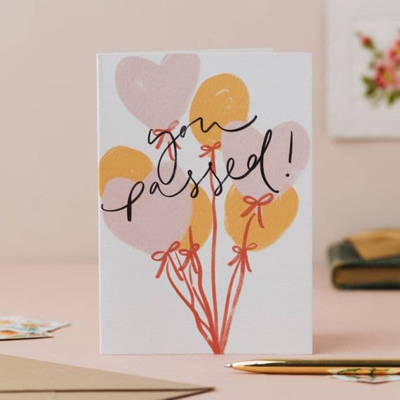 Oh Squirrel Stationery & Cards | You Passed Exams Driving Test Card | Katie Wagstaff | London