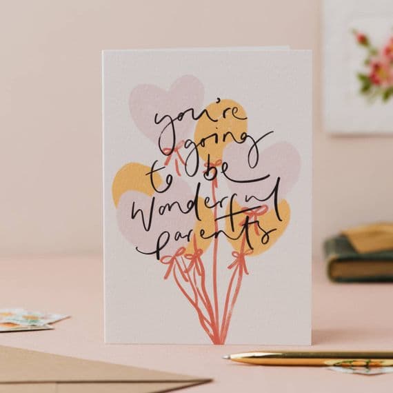 Oh Squirrel Stationery & Cards | Wonderful New Parents New Baby Card | Katie Wagstaff | London