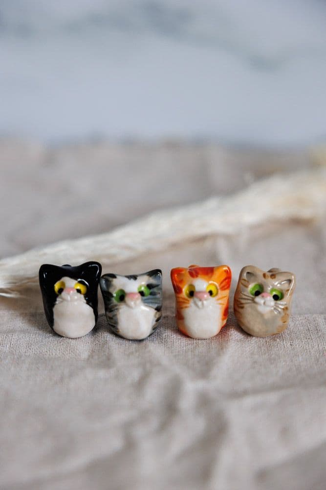 Penny Howarth Ceramics | Little Ceramic Cats | Handmade Cat Sculpture