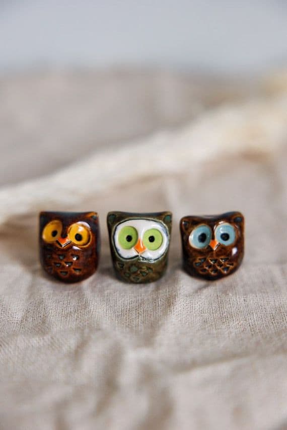 Penny Howarth Ceramics | Little Ceramic Owls | Handmade Owl Sculpture