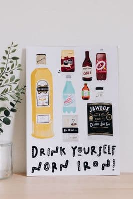 Peter Martin | Drink Yourself Norn Iron! Print