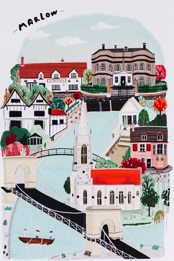 Peter Paints Pictures Marlow Buckinghamshire England Print