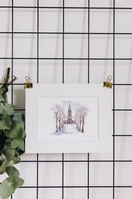 Piera Cirefice | Hillsborough Parish Church in Winter Print