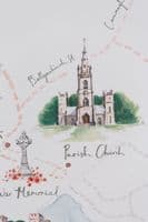 Piera Cirefice Artist & Illustrator | Hillsborough Village Map Print | Northern Ireland
