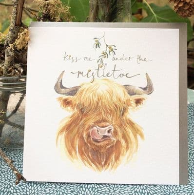 Piera Cirefice | Kiss Me Mistletoe Christmas Card