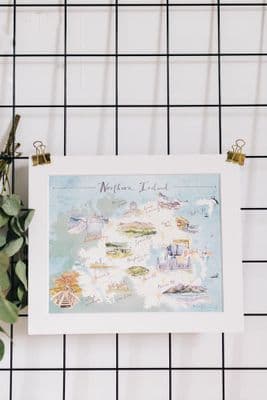 Piera Cirefice | Northern Ireland Map Print