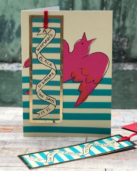 Poet & Painter Cards | A Woman's Place Bookmark Card | Bookmark Cards & Gifts