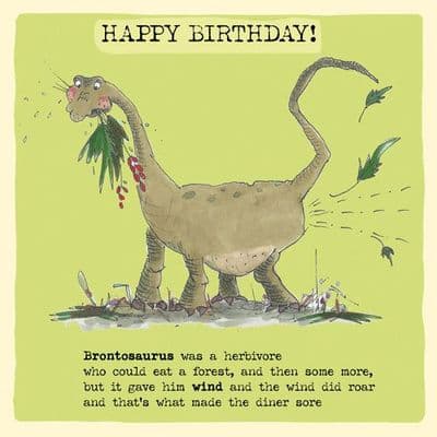 Poet & Painter | Birthday Brontosaurus Card