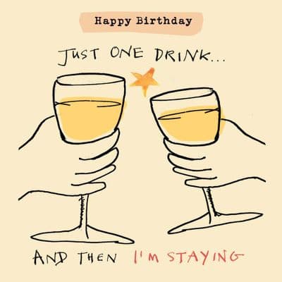 Poet & Painter | Just One Drink Birthday Card