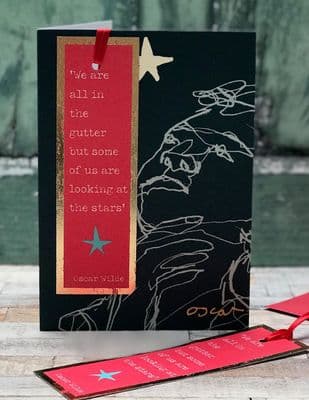 Poet & Painter | Looking At Stars, Oscar Wilde Bookmark Card