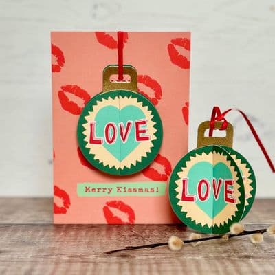 Poet & Painter | Love Bauble Christmas Card