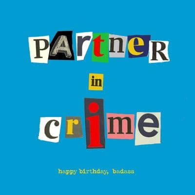 Poet & Painter | Partner in Crime Birthday Card