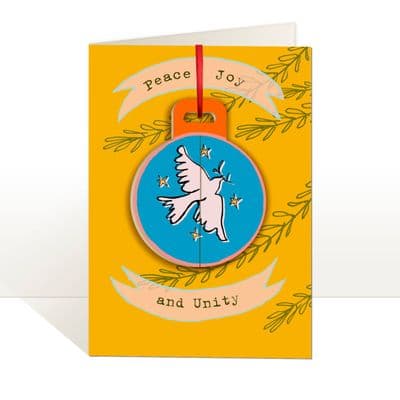 Poet & Painter | Peace Bauble Christmas Card