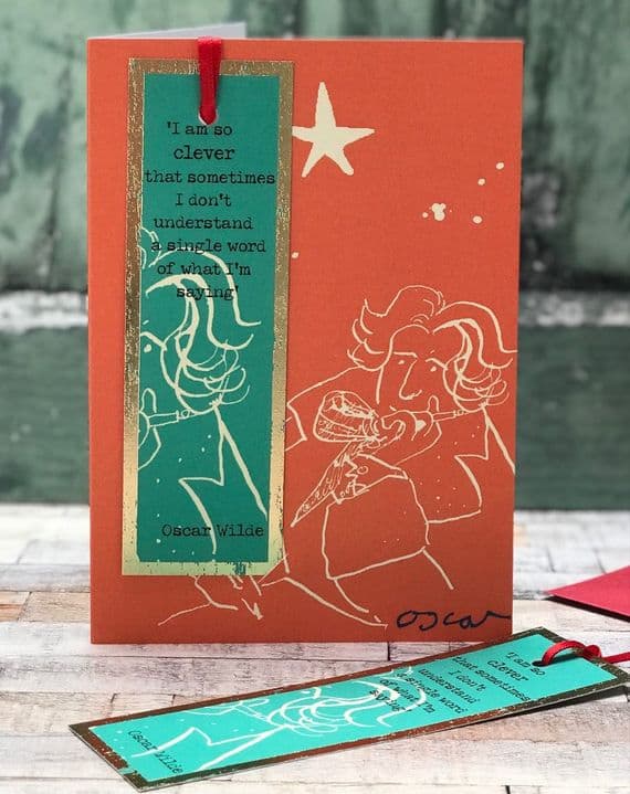 Poet & Painter Cards | So Clever, Oscar Wilde Bookmark Card | Bookmark Cards & Gifts