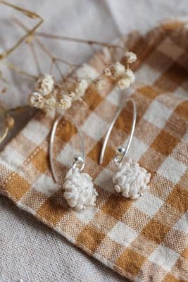 Purely Porcelain | King Protea Earrings