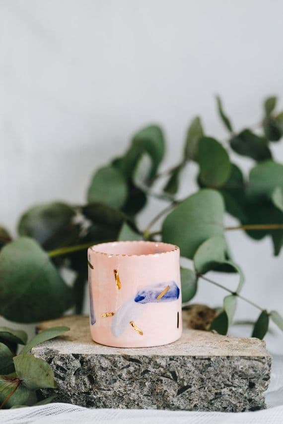 Rebecca Killen Ceramics | Bone China Succulent Planter Pot | Bay Collection Pink