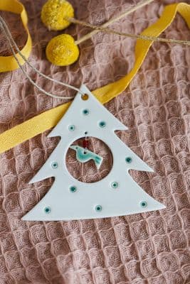 Rhian Winslade | Christmas Tree with Bird Decoration