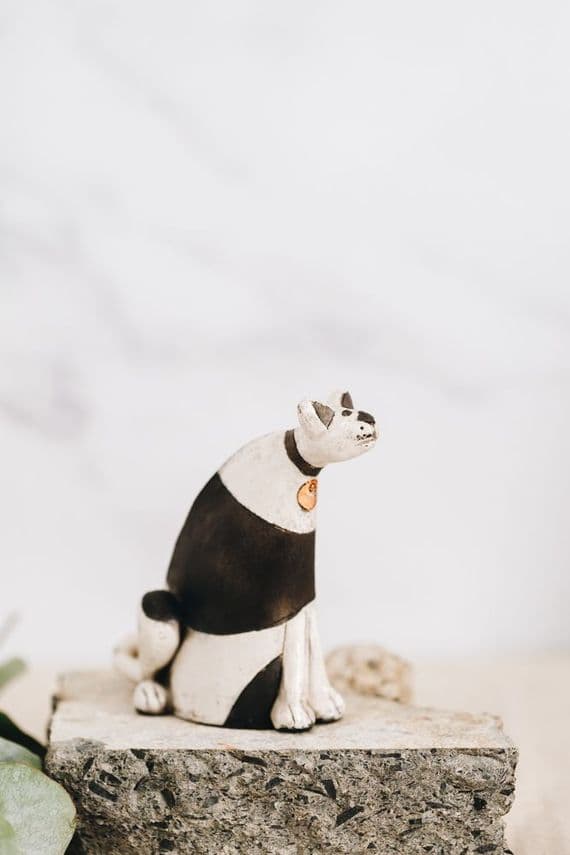 Rob Whelpton Ceramics | Sitting Cat Raku Sculpture | Large
