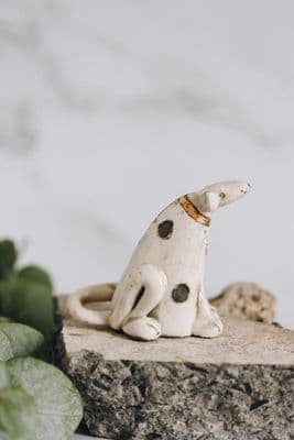 Rob Whelpton | Large Sitting Dog Raku Sculpture