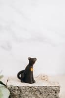 Rob Whelpton Ceramics | Sitting Cat Raku Sculpture | Small