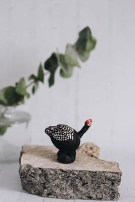 Rob Whelpton | Small Guinea Fowl Raku Sculpture