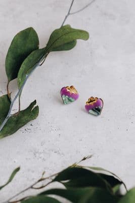Rosa Pietsch | Crocus Stud Earrings | Violet
