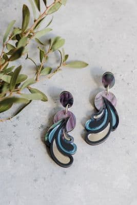 Rosa Pietsch |  Wave Drop Earrings | Lunar