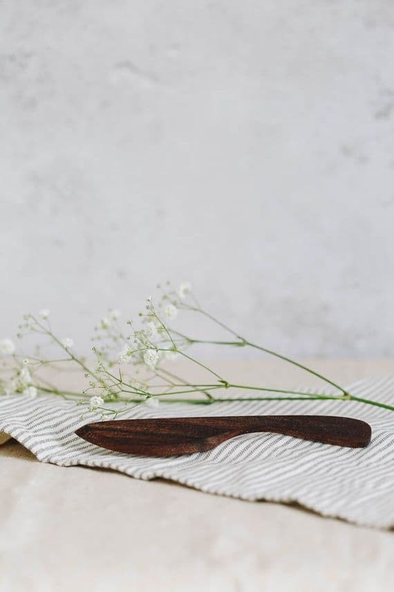 Rosie Brewer Wood | Handmade Wooden Butter Knife | Walnut