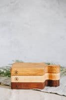 Rosie Brewer Wood | Handmade Small Square Wooden Serving Board | Birdseye Maple