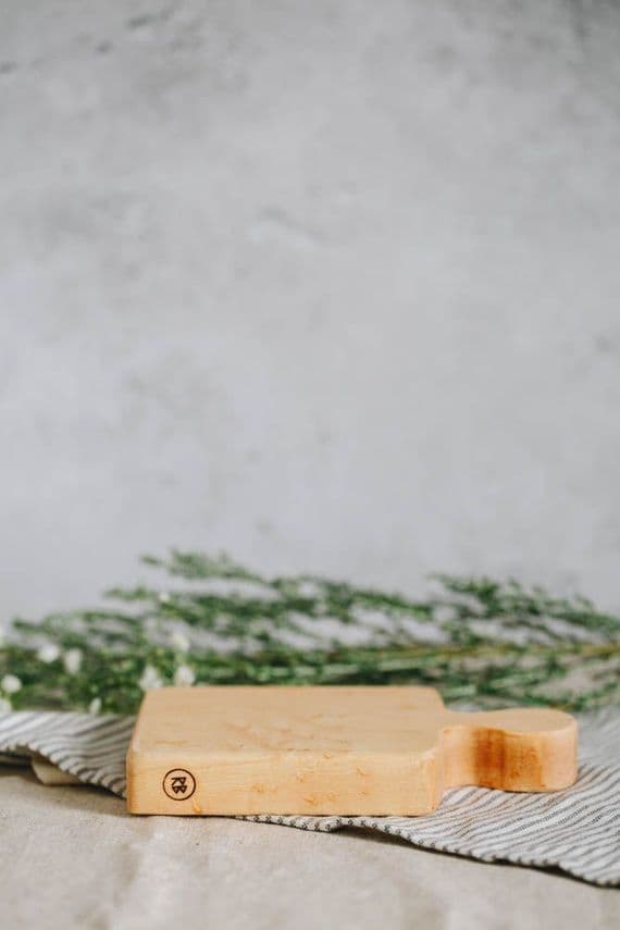 Rosie Brewer Wood | Handmade Small Square Wooden Serving Board | Birdseye Maple