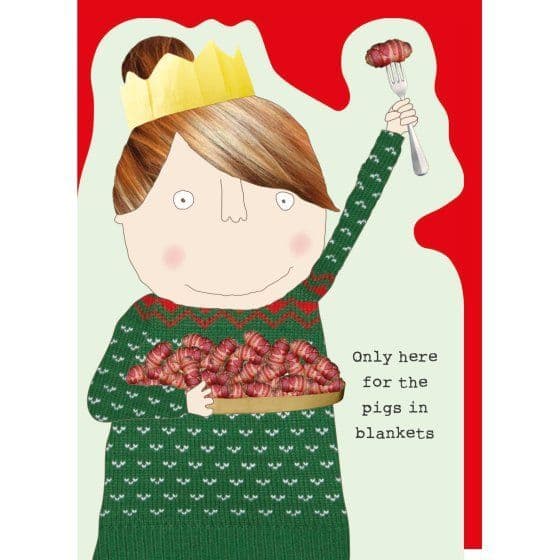 Rosie Made a Thing Cards Pigs in Blankets Christmas Card Funny