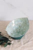 Ruth Fairhead Ceramics | Handmade Ceramic Hosta Bowl | Aqua
