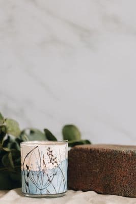 Ruth Osborne | Irish Linen SOLAS Votive | Prussian Blues