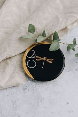 Ruth Power | Black Dragonfly Trinket Dish
