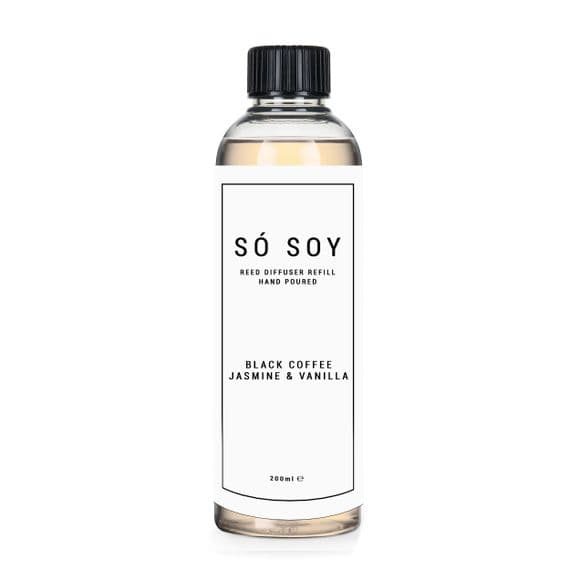 Só Soy Reed Diffuser | Black Coffee Reed Diffusers | Hand Poured Coffee Reed Diffuser Refill | Ireland