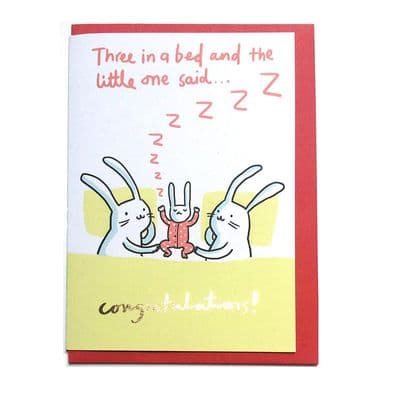 Sarah Ray | Three in a Bed New Baby Card