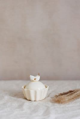 Sophie Smith | Cupcake Trinket Pot | White Bird