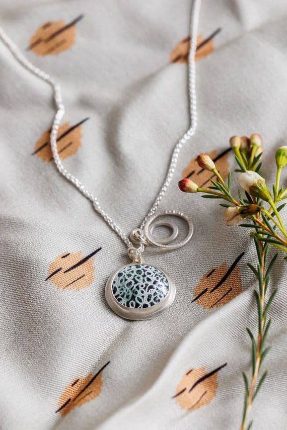 Sophie Victoria Anderson Jewellery | Handmade Circle Pebble Pendant | Manchester