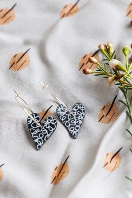 Sophie Victoria Anderson | Heart Hoop Earrings