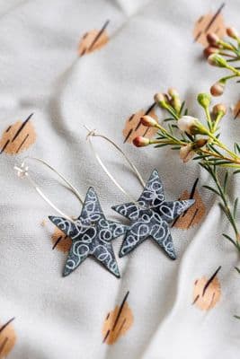 Sophie Victoria Anderson | Star Hoop Earrings