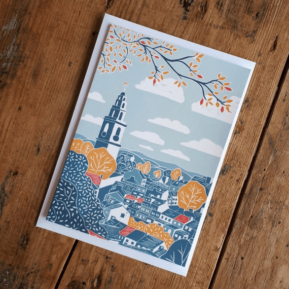 Sorrell Reilly Artist | The Bells of Shandon Shannonn Tower County Cork Card | Ireland