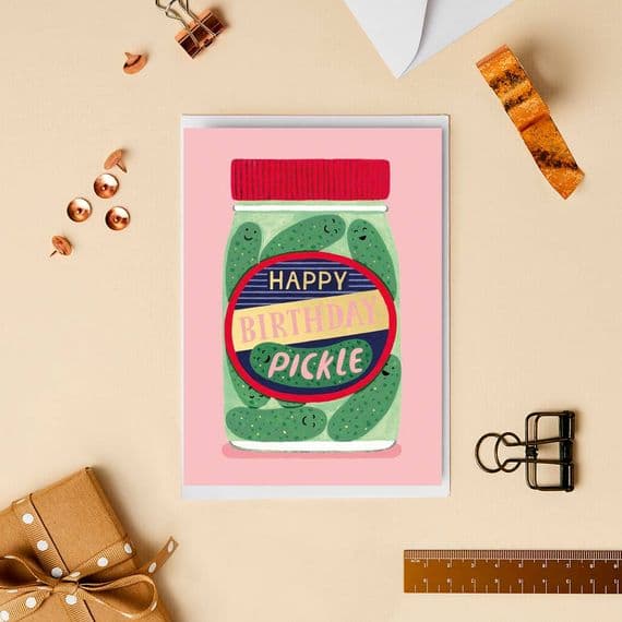 Stormy Knight Cards | Happy Birthday Pickle Card | Birthday Cards